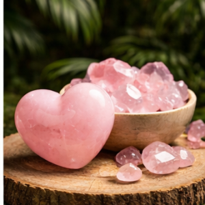 Quartz taille en forme de coeur